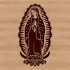 Vector art design featuring Our Lady Mary with intricate details and classic symbolism.