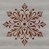 A delicate ornate snowflake design, suitable for winter and Christmas decorations.