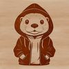 An illustration of a wild otter in its natural habitat, created as a vector graphic.