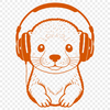 An illustration of a river otter in a vector format.