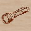 Torch Icon in Vector Format A digital illustration of a torch with a flame, suitable for vector art and graphic design.