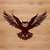 Free Flying Bird Graphics Vector Design A realistic illustration of an owl in flight, suitable for vector designs.