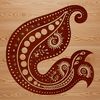 An intricately designed paisley motif suitable for vector art projects.