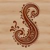 Ornate Paisley Embellishment Graphic A stylized, ornate paisley pattern designed for digital use.