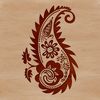 Floral Decorative Shape Icon A stylized, ornate paisley shape with floral details.