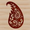 Beautiful Floral Accent Ornate paisley pattern with intricate details suitable for vector art and graphic design projects.