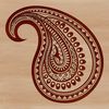 A stylized ornate paisley shape suitable for vector art and design.