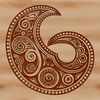 Free Stylized Paisley Shape SVG A stylized ornate paisley design used as a clip art illustration.