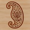 Intricate Paisley Design Vector Art Ornate paisley shape designed as vector art.