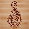 Decorative Ornaments in Vector Form Ornate paisley design with intricate shape details suitable for vector art projects.