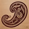 Ornate paisley shape design available as SVG vector art.