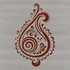 Ornate paisley pattern with intricate shape details, suitable for vector art designs and cutting machine stencils.
