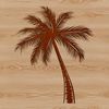 Beautiful Free SVG Palm Tree Graphic A single palm tree standing alone in a serene natural environment.