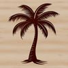 Palm Tree Illustration An isolated vector graphic representation of a palm tree, ideal for crafting and DIY applications.