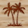 Minimalist Palm Tree Design A stylized illustration of a palm tree with a minimalist design.