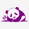 Asian Giant Panda SVG Vector Graphic A detailed illustration of a giant panda in a natural habitat.