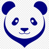 Simple Panda Illustration in Outline Style Vector illustration of a wild panda animal in a simple outline style.