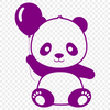 Cute Black and White Animal Design A cute, fluffy animal with distinctive black and white markings.