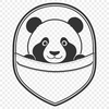 A simple illustration of a wild animal native to China, the giant panda.