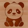 Panda Vector Illustration Free Download A black-and-white illustration of a giant panda sitting on a tree branch, suitable for vector design.