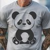 Vector Panda Wildlife Art A vector illustration of a giant panda in its natural habitat, suitable for various digital and crafting applications.