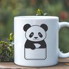 An illustration of a giant panda in its natural habitat.