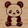 Cute Asian Giant Panda Illustration SVG illustration of a playful Asian giant panda in a natural habitat.
