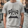 Vector Panda Illustration with Cap A digital illustration of a panda wearing a hat, created as vector art.