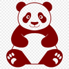 Panda Markings Design A vector design featuring a close-up view of a panda's distinctive markings.