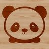 Panda Portrait Illustration A close-up illustration of a panda's face with distinctive black and white markings.