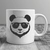 Cute Panda in Cool Shades A cartoon-style illustration of a panda wearing sunglasses, suitable for various creative projects.