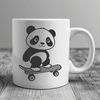 Friendly Panda Illustration for Vector Art A simple illustration of a panda bear, suitable for vector art and cutting machine projects.