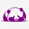 Free Panda Clipart Vector Art A illustration of a sleeping wild animal, specifically a panda, in vector format.