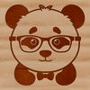 Illustration of a Panda with Glasses A cartoon-style illustration of a panda bear wearing glasses in a natural environment.