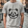 Free Vector Illustration of a Giant Panda A simple line drawing of a giant panda in a natural habitat.