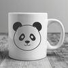 Colorful Panda Illustration A stylized illustration of a wild animal native to Asia.