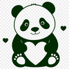 Giant Panda Bear Vector Illustration A simple vector illustration of a giant panda bear in its natural habitat.