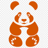 A digital illustration of a giant panda in its natural habitat, created as a vector graphic.