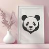 Beautiful Panda Illustration A realistic illustration of a giant panda in a natural habitat.