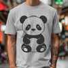 Cute Asian Bear Graphic A vector graphic of a panda for use as clip art or design element.