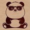 Cute Panda Wearing Shades A playful Asian black bear wearing sunglasses on its head.