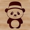 Cute Panda Wearing a Hat SVG A digital illustration of a panda wearing a hat, suitable for vector design projects.