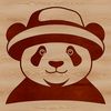 Cute Panda in a Chapeau Illustration Close-up illustration of a panda wearing a hat, a cute wild animal with distinctive markings.