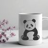 Line Art Panda Illustration A simple line art illustration of a wild animal, specifically a panda, in vector format.