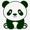 Simple Panda Vector Graphics A simple illustration of a giant panda, with a neutral background.
