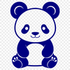 Free Vector Panda Clip Art Image Illustration of a wild animal, specifically a panda, in vector format.