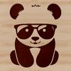 Funny Animal Illustration in SVG Format A digital illustration of a panda wearing sunglasses, suitable for vector design projects.
