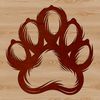 Animal paw print design made from vector shapes.