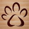 High-quality vector design of a single animal paw impression for crafting and design projects.