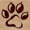 A set of customizable animal paw print icons in SVG format for crafting projects.
